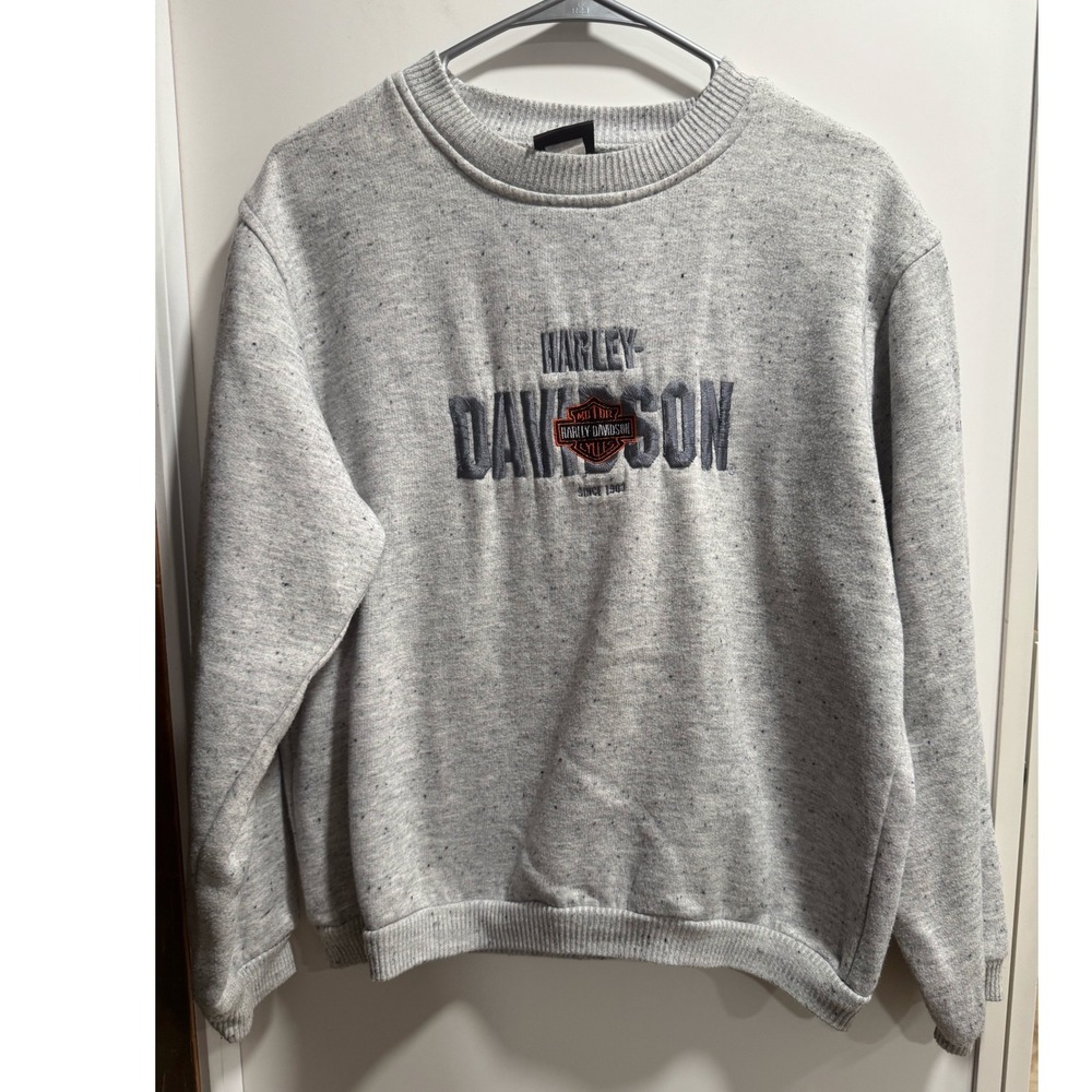 Vintage Harley Davidson Sweatshirt ‎ Embroidered Logo Vans HD Gloversville NY M